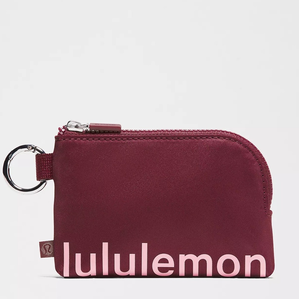 Lululemon NWT Clippable Card Pouch Color Deep Luxe/Pink Tide